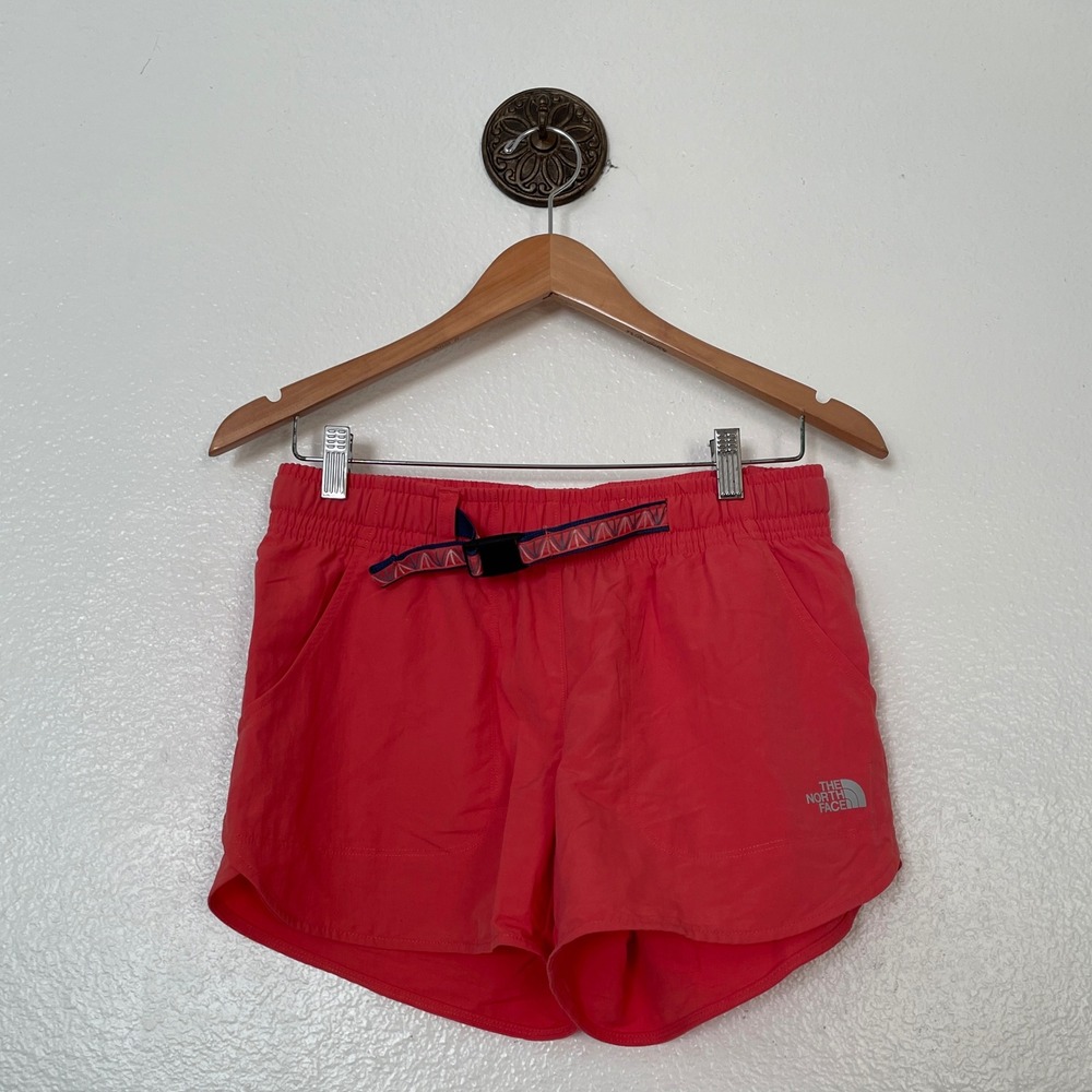 The North Face Womens Class V Belted Shorts Coral Pink FlashDry Size Small